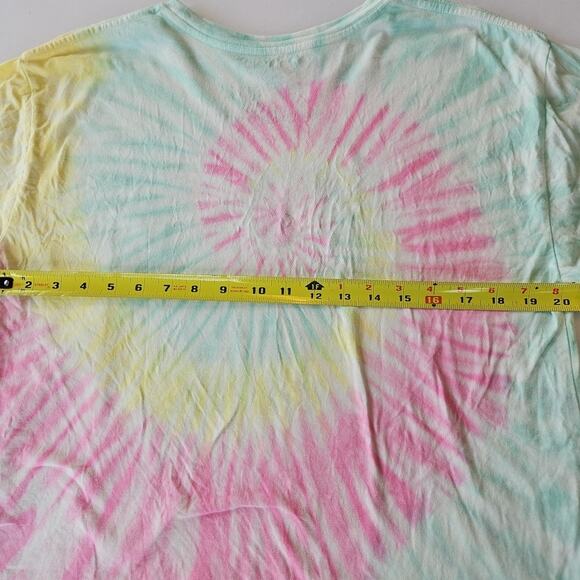 Polaroid Licensed Logo Top One Step 320 Land Camera Tie Dye T-Shirt Crop XL - Picture 5 of 6